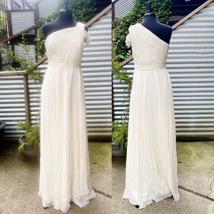 J. CREW 100% Silk Ivory Wedding Dress